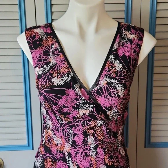 Style & Co Black And Pink Floral Maxi Dress - Picture 2 of 10